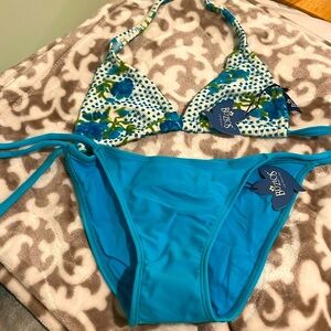 Blue Felty bathing suit